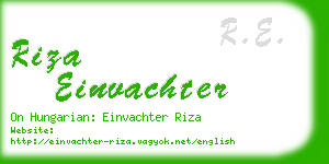 riza einvachter business card